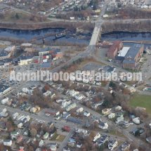 Aerial Photos from a Plane » Waterville, Maine Downtown Aerial Photos